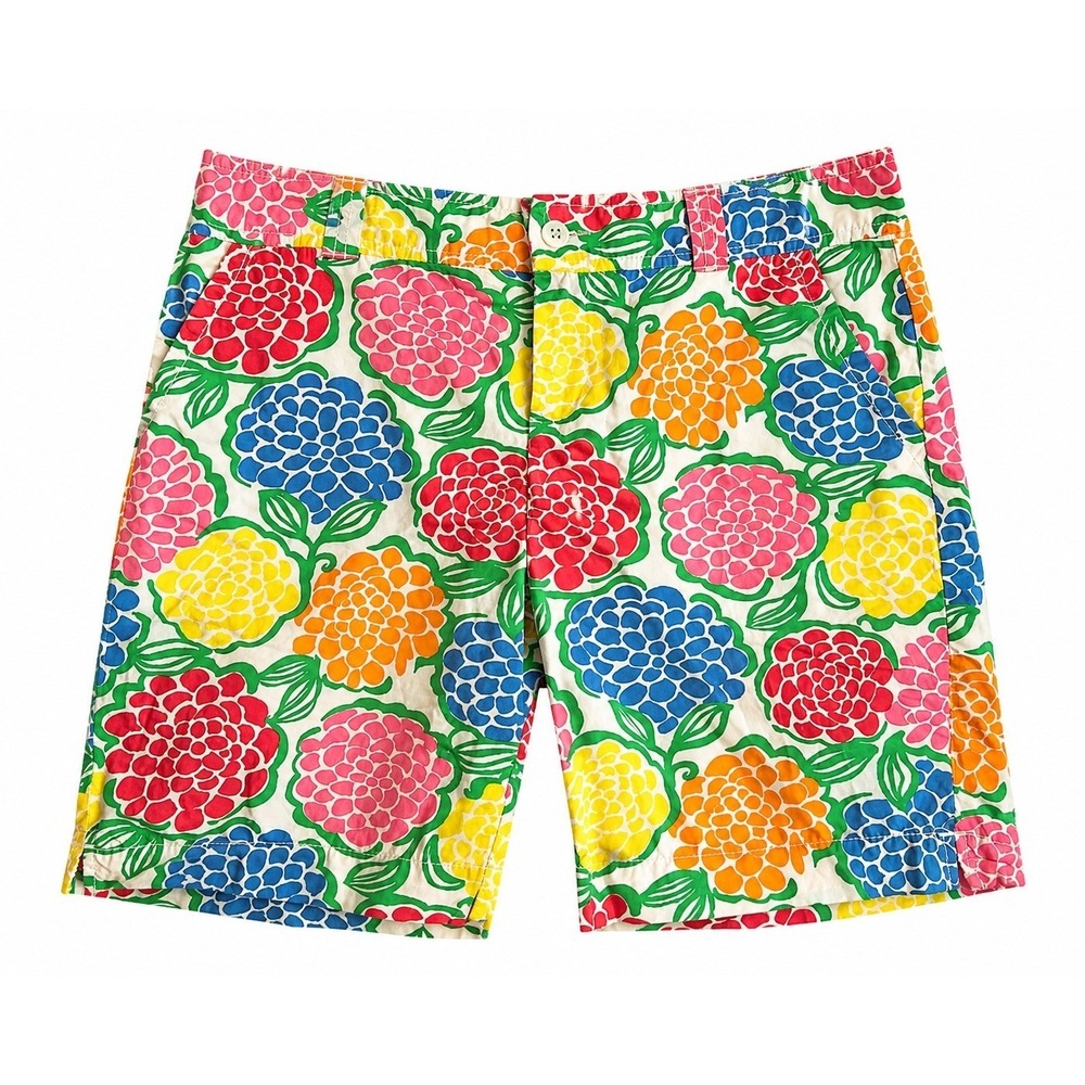 Lilly Pulitzer Resort Fit Minnie Zinny Bermuda Shorts Size 10 Hydrangea Print